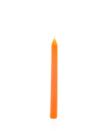 Świeca z wosku pszczelego – 190 mm – pomarańczowa – prosta